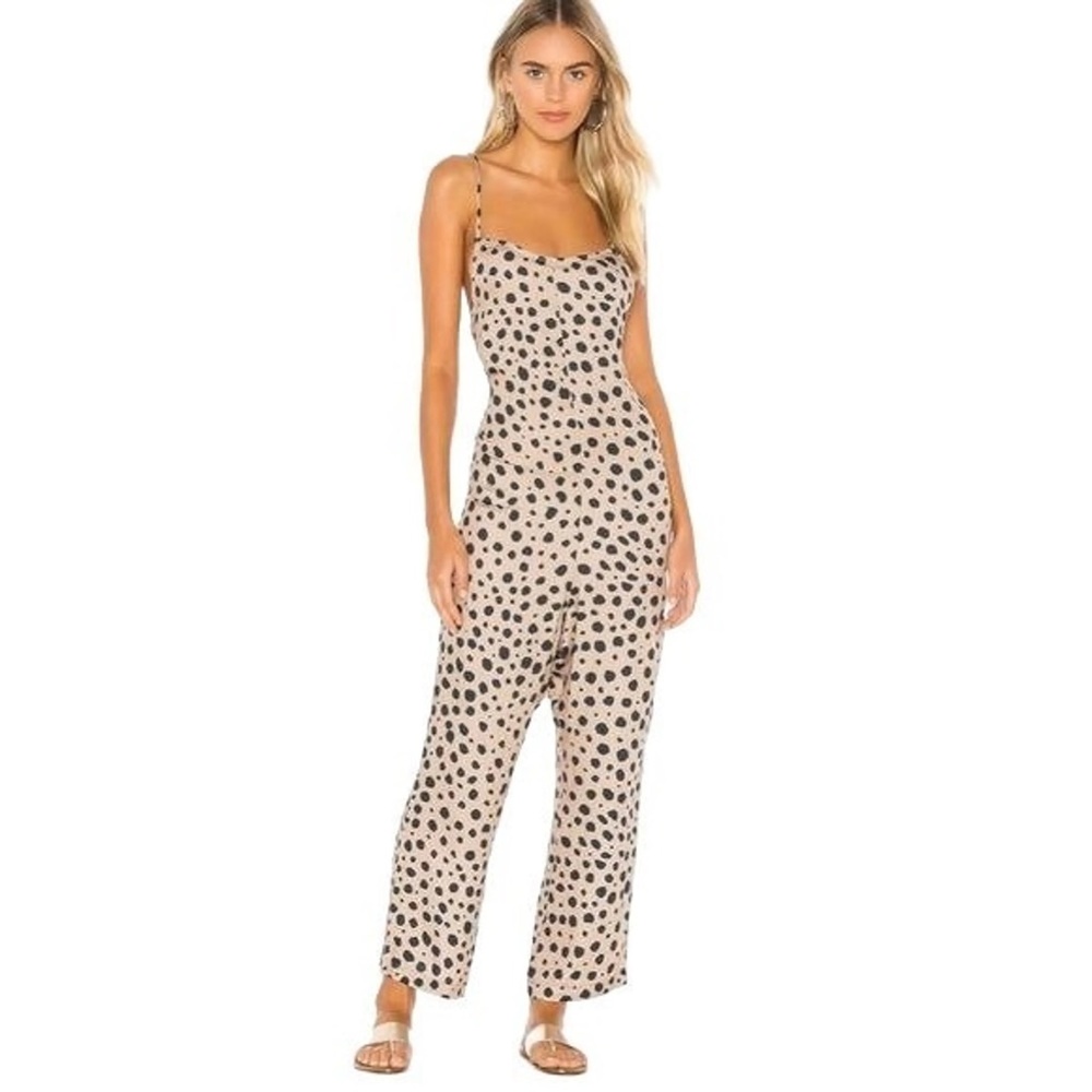 LNA Feline Leopard Jumpsuit Cross Back Size XXS 🐆